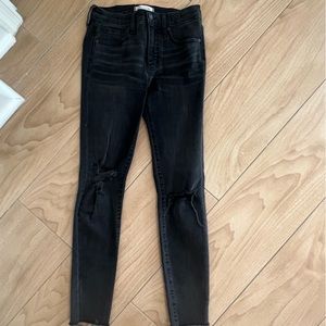 Madewell High Rise Distressed Skinny Jean